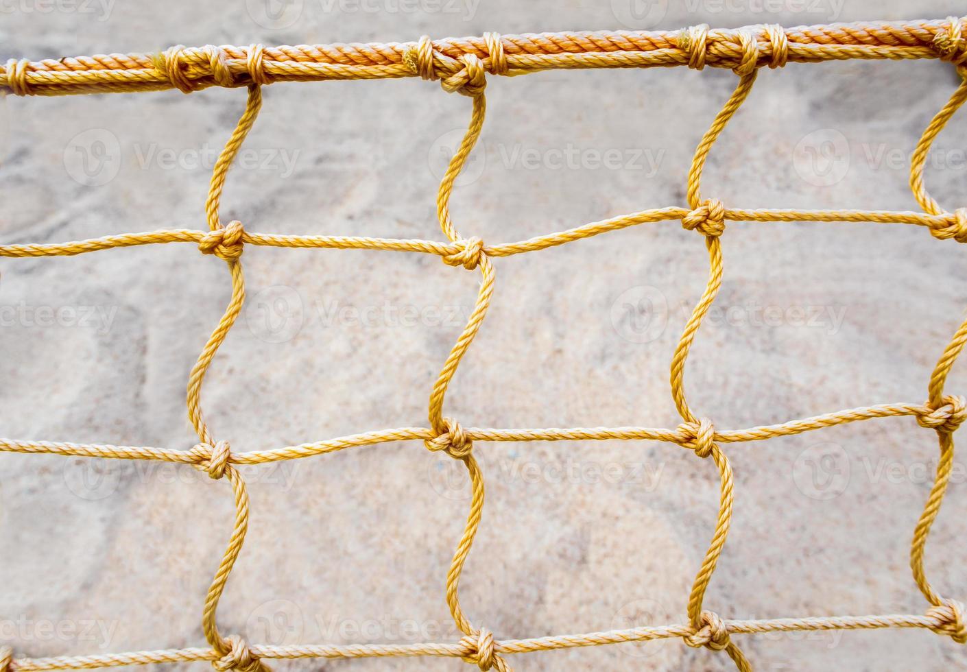 Mesh net of beach volleyball photo