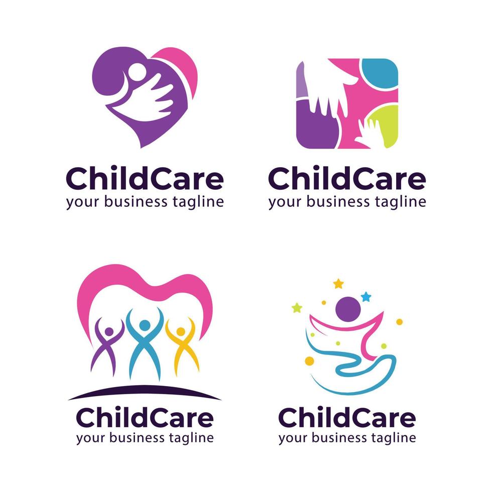 Kids Care, Kids Foundation Logo Design Vector Template