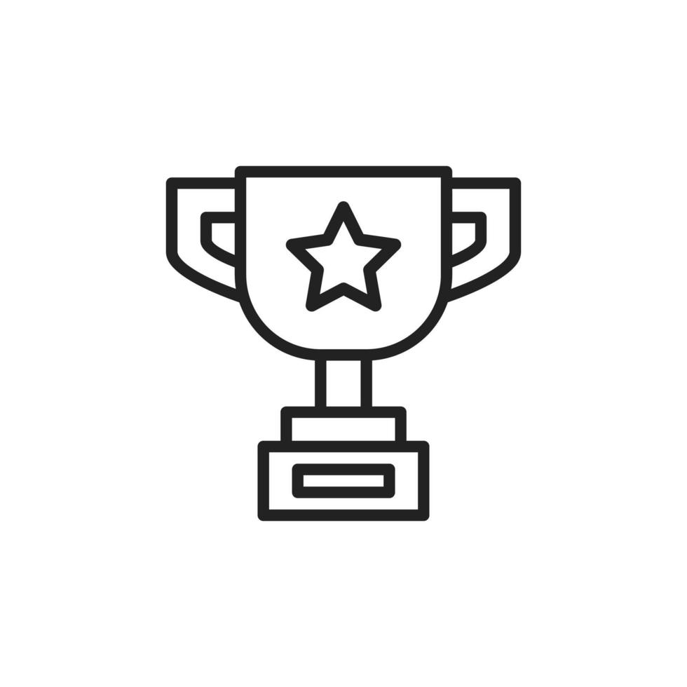 vector de icono de premio mazer o trofeo con estilo de arte de línea