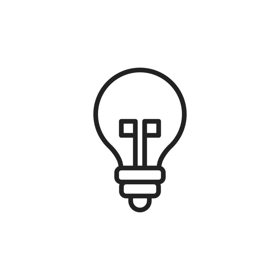 Simple Light Bulb Line Icon Idea Inspiration Solution Symbol Element vector