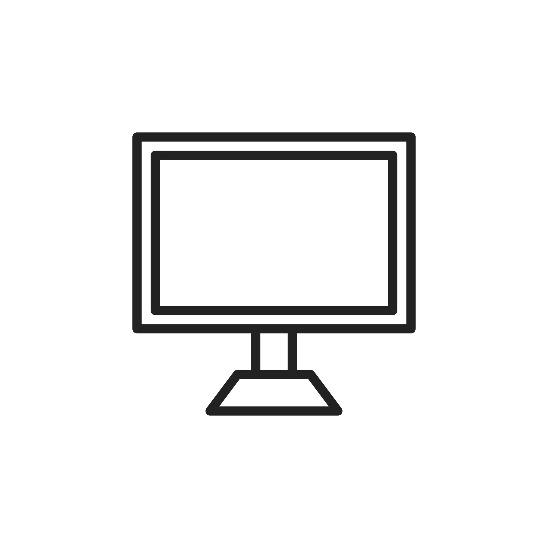 Desktop Computer Screen or Monitor Line Icon Sign Graphic Design ...