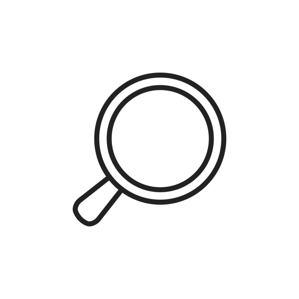 Magnifying Glass Line Icon Logo Element Vector