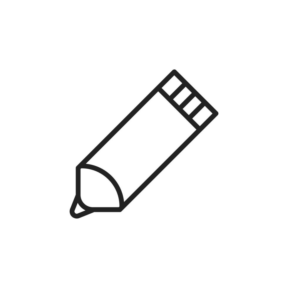 Whiteboard Marker Line Icon Vector Illustration