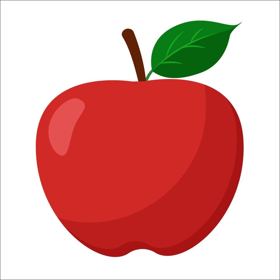 Fruta de manzana entera fresca y natural para comestibles sabrosos vector