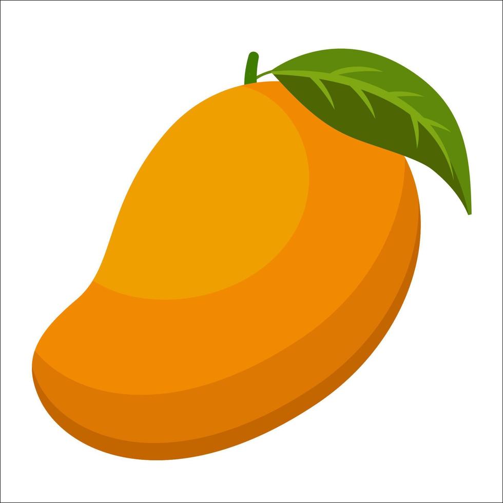 mango amarillo fresco fruta tropical sabrosa vector