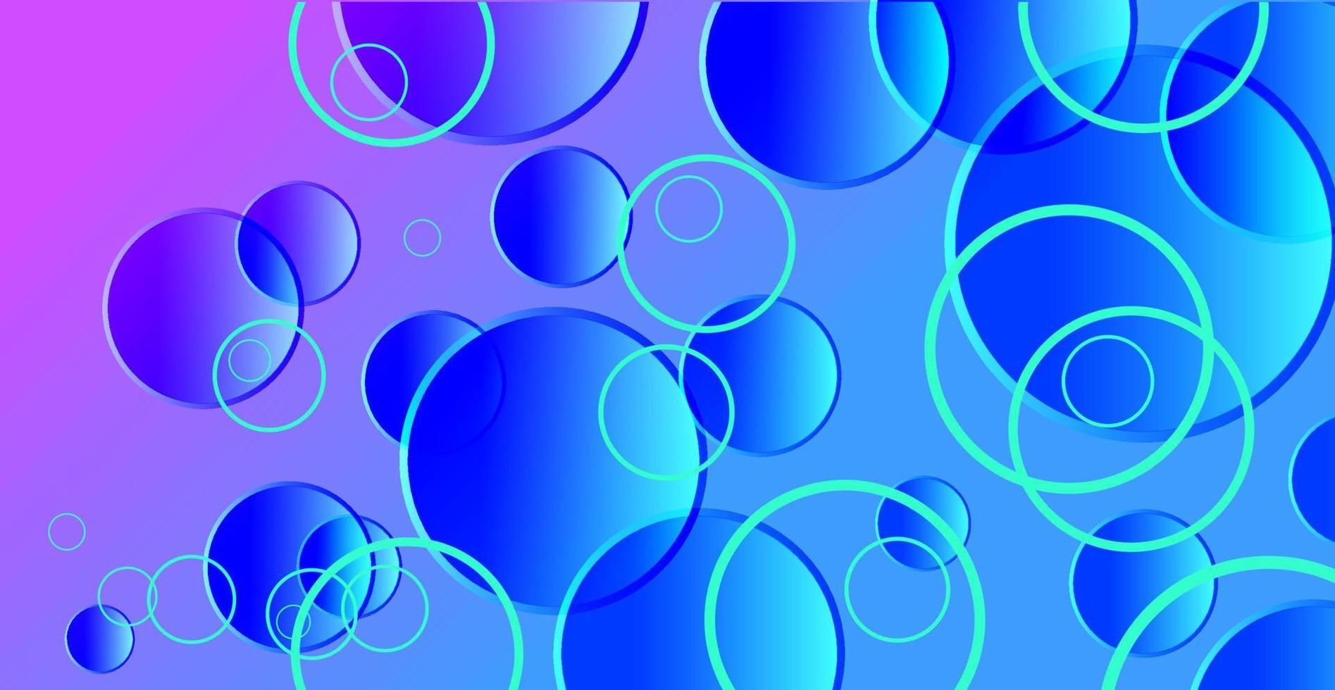 Psychedelic background with dynamic circles and shadows in the background. vector