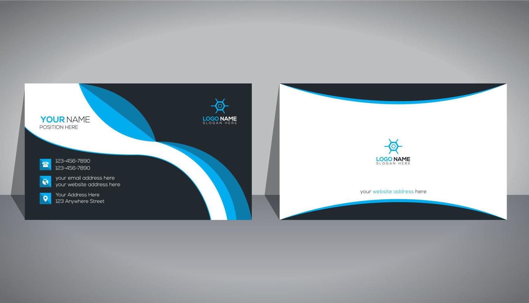 Modern And Professional Business Card Design, Corporate And Creative Business Card Design, Simple And Abstract Business Card, Business Card Design Template vector