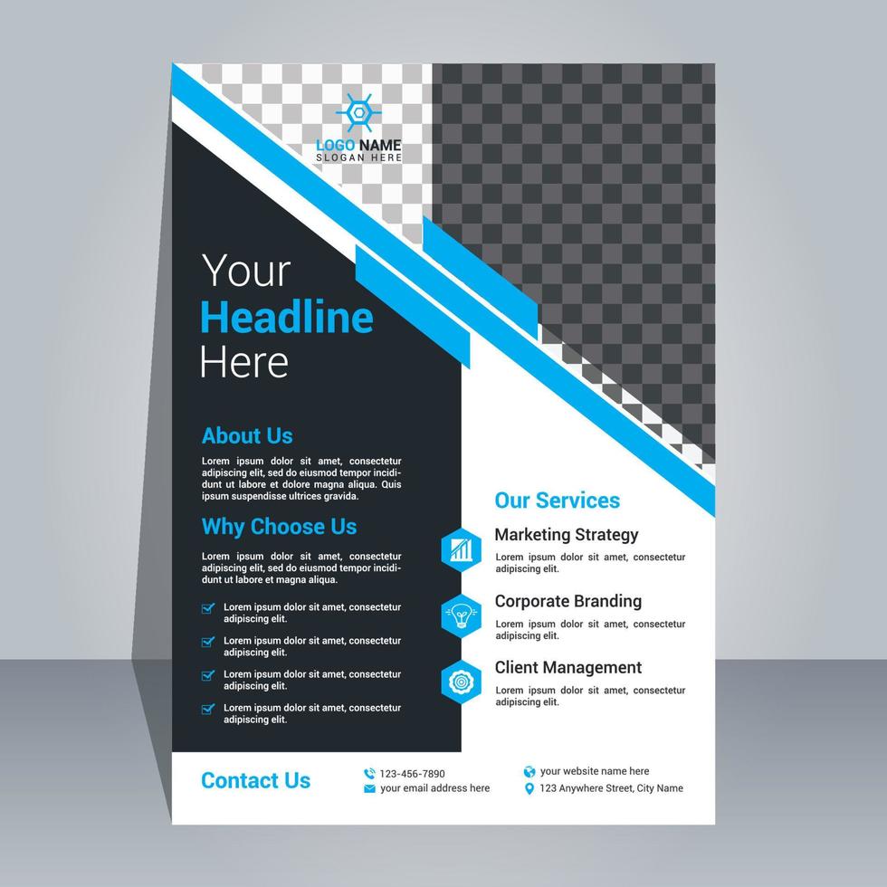 Corporate And Creative Flyer Design Template, Modern And Professional Flyer Design, Simple And Minimal Flyer Template, Flyer Design Template vector
