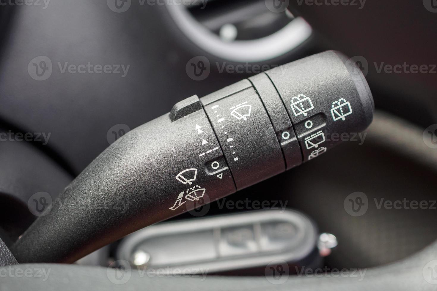 car windshield rain wiper control switch close up photo