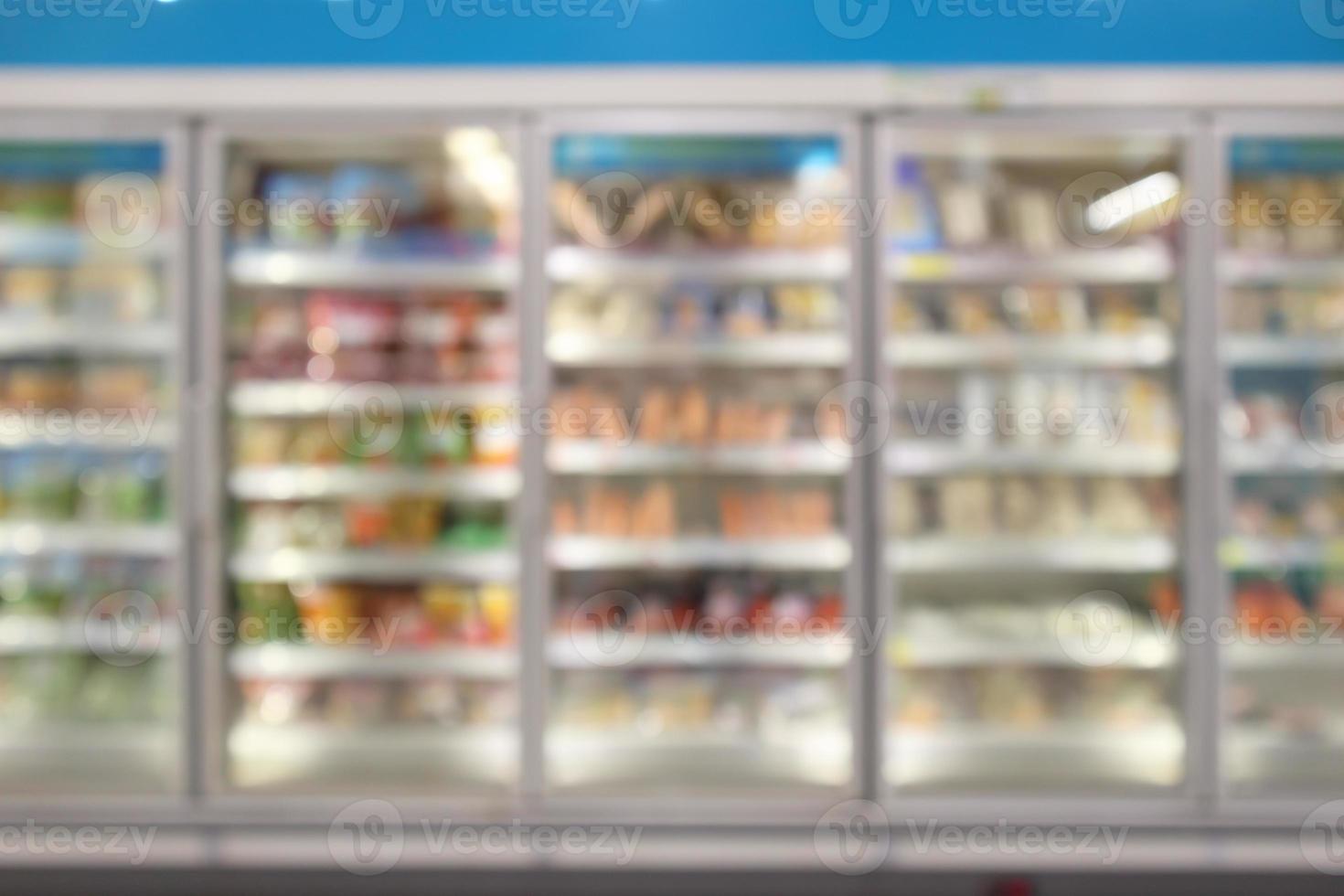 supermarket commercial refrigerators freezer showing frozen foods