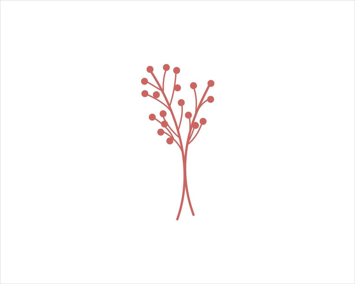 simple wild flower logo vector