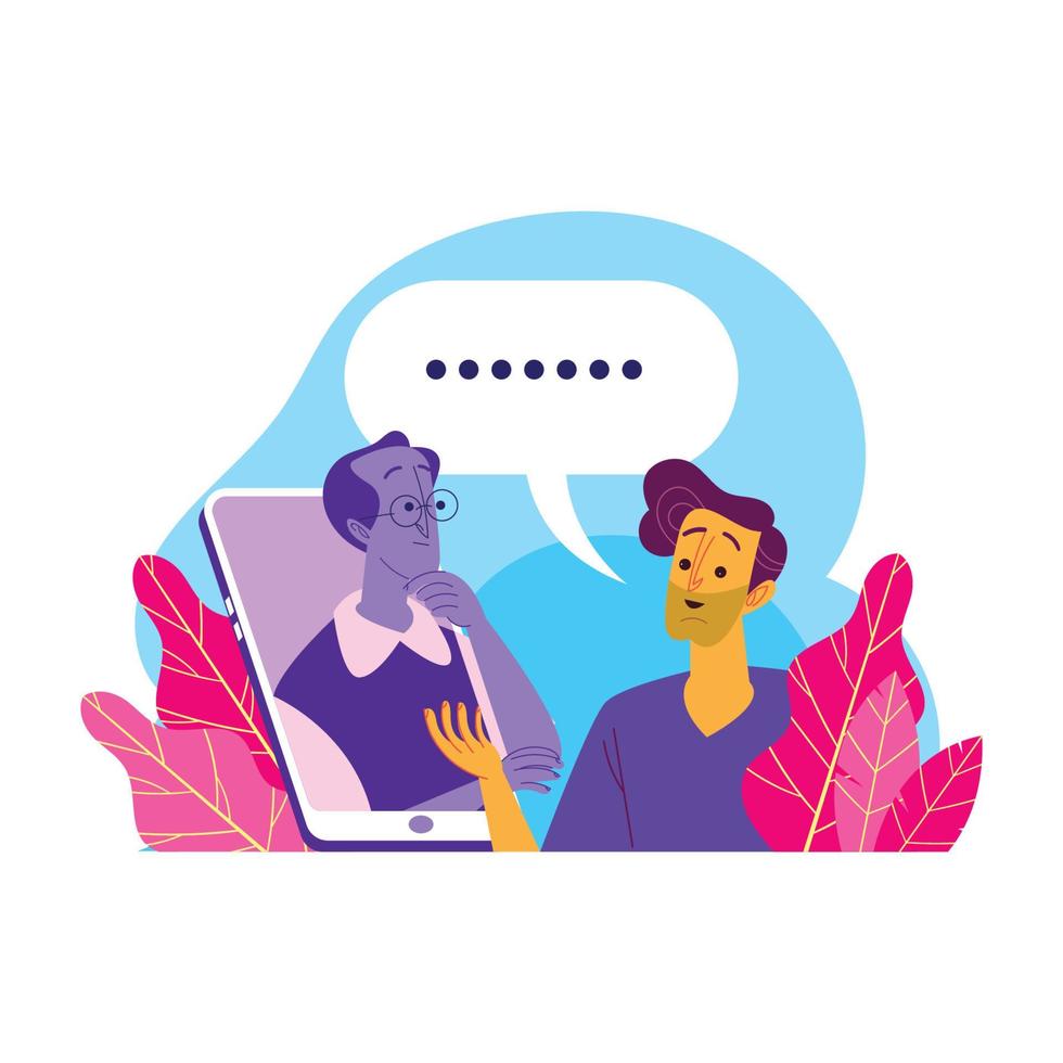 Online Counseling with a Professional Psychologist vector