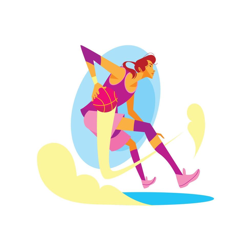 Professional Female Basketball Player vector