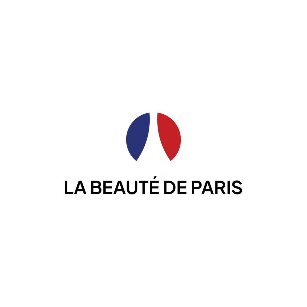 Beautiful Modern Paris Minimalist Logo Vector