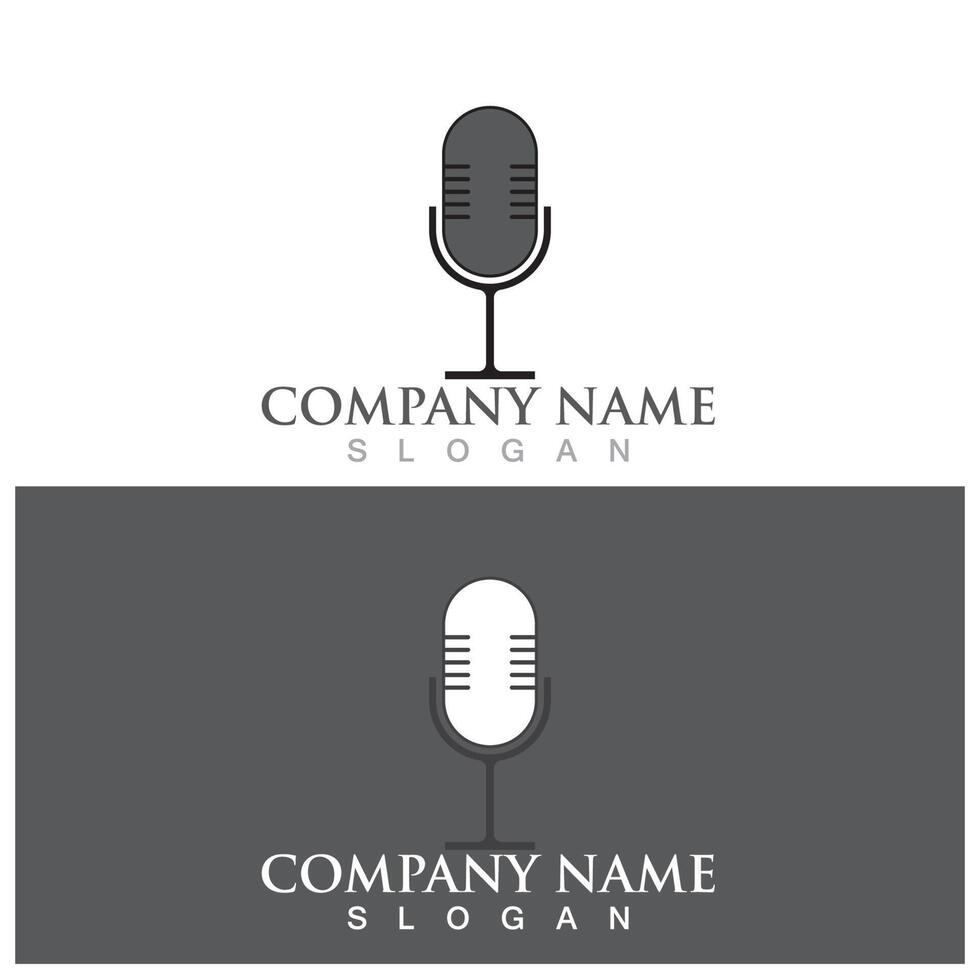 mic logo and vector template 12802421 Vector Art at Vecteezy