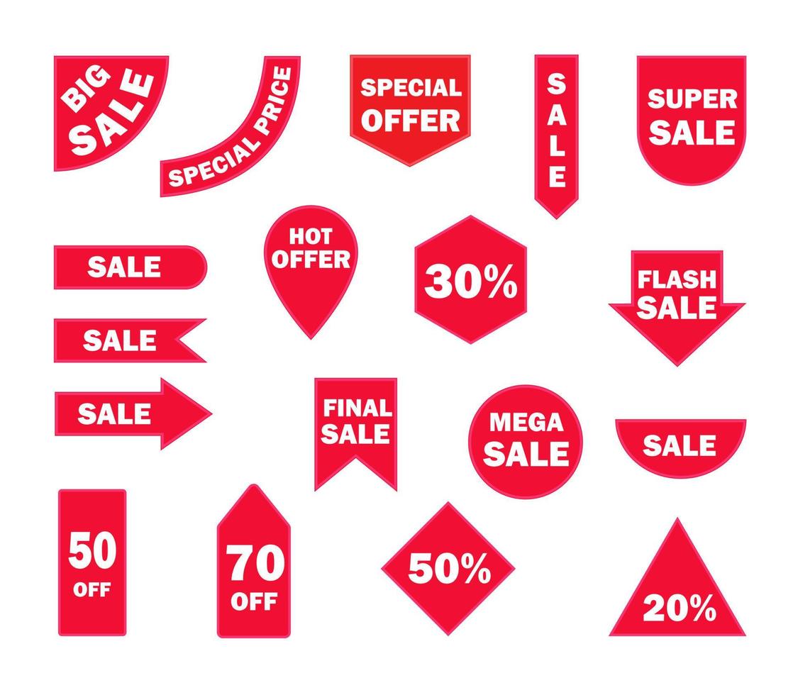 Sale, discounts and price reductions. Banners to sell discount offers. Stickers with the best prices. Promotional banner templates. Vector. vector