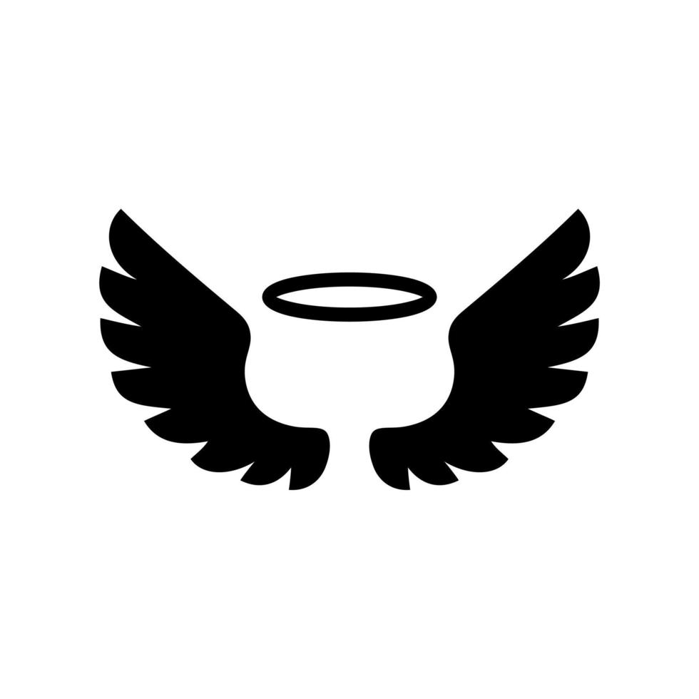 angel wings icon vector
