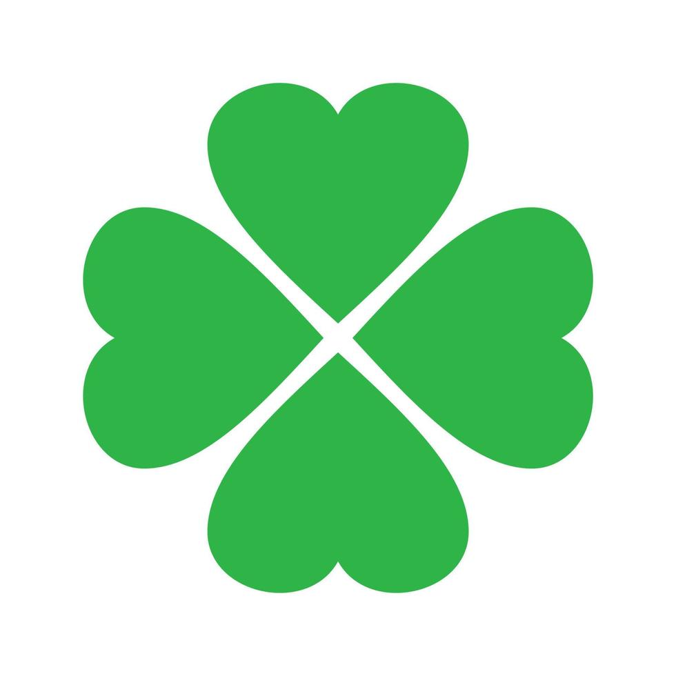 Clover with four leaves icon vector