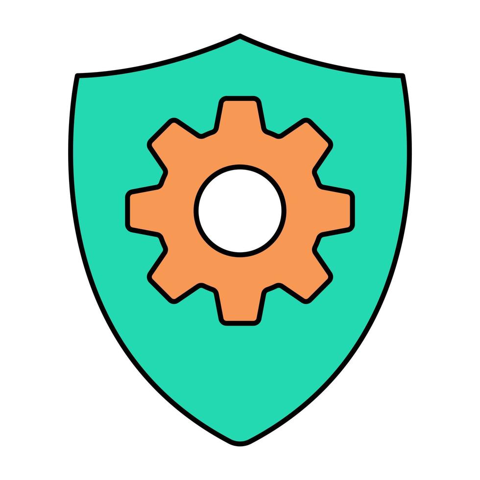 Unique design icon of security setting vector