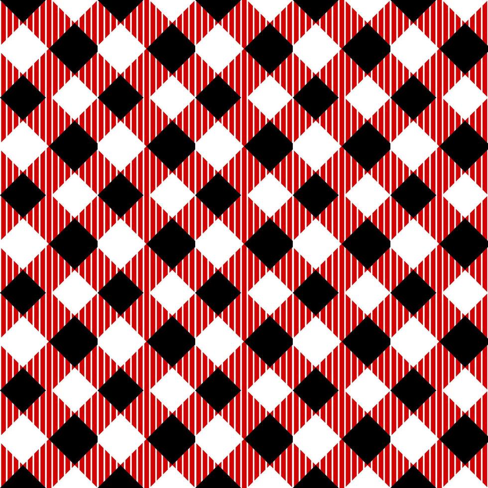 red and white seamless pattern with plaid vector