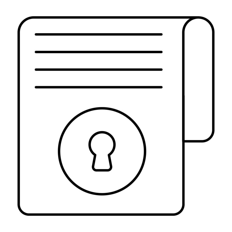 An icon design of secure file vector