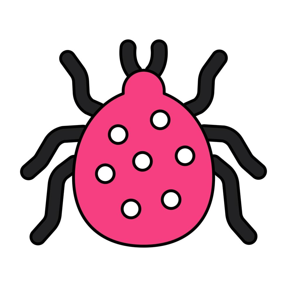 Modern design icon of bug vector