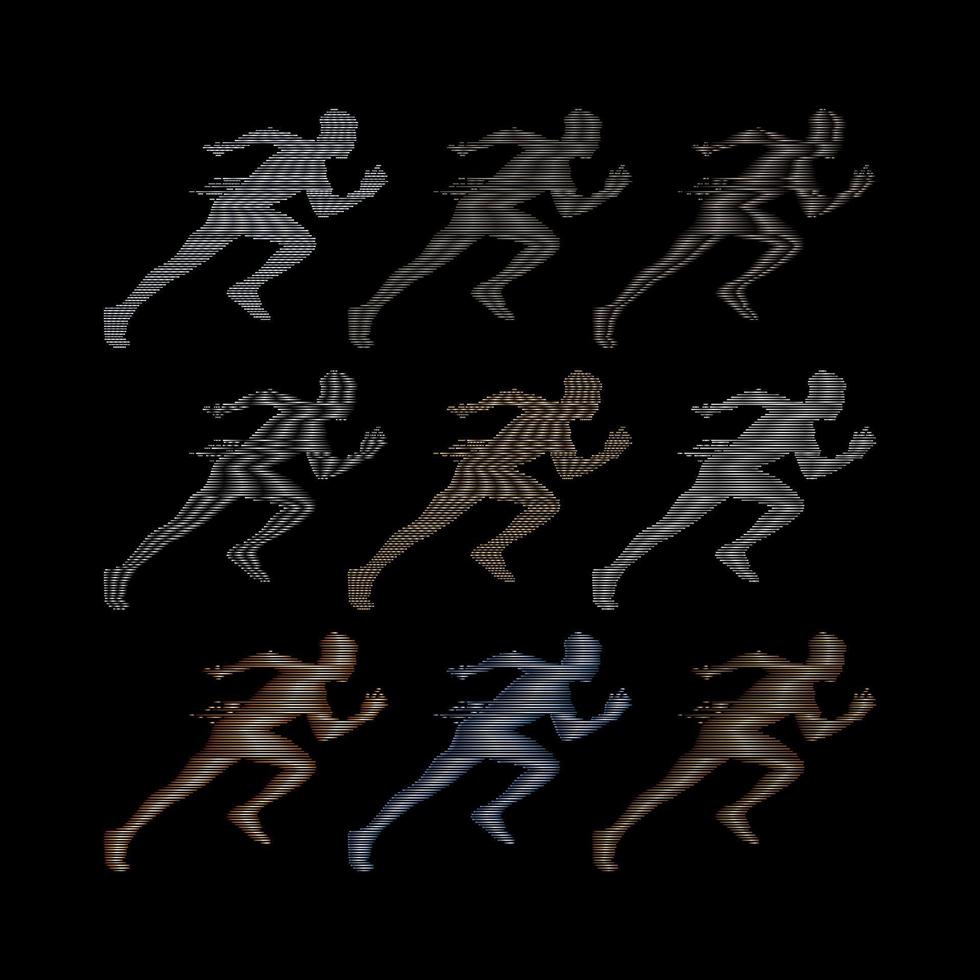 Runner marathon ironman vector