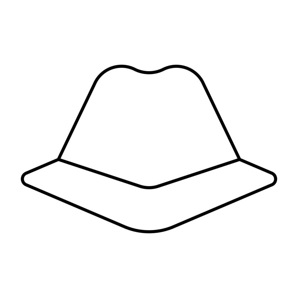 un icono de diseño plano de sombrero de vaquero vector