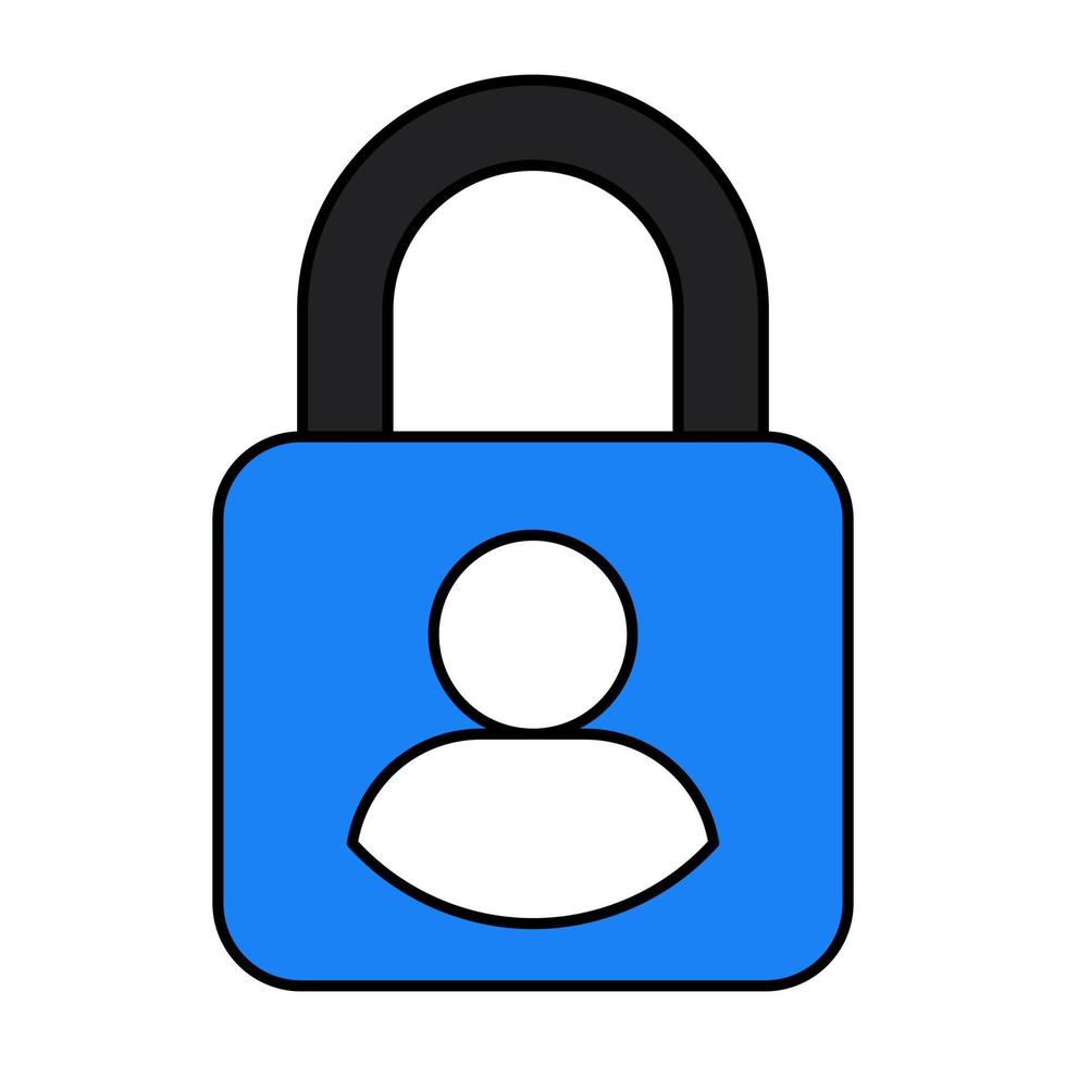 Perfect design icon of user security vector