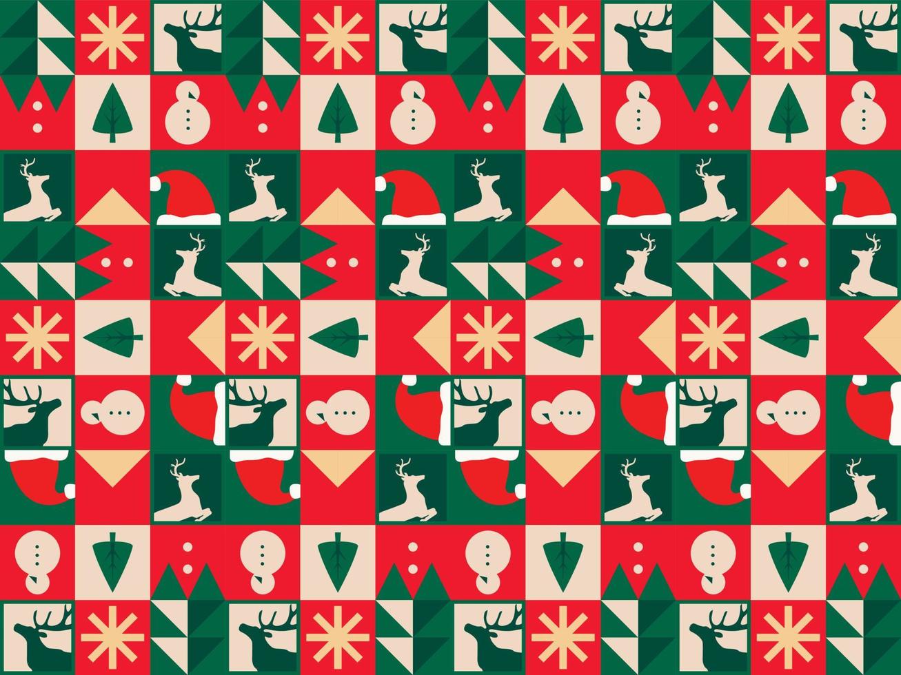 christmas geometric background pattern seamless abstract vector template holiday ornament winter art