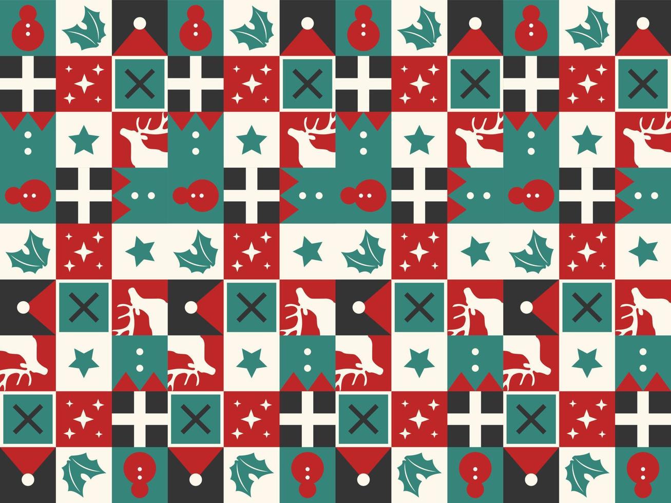 christmas geometric background pattern seamless abstract vector template holiday ornament winter art
