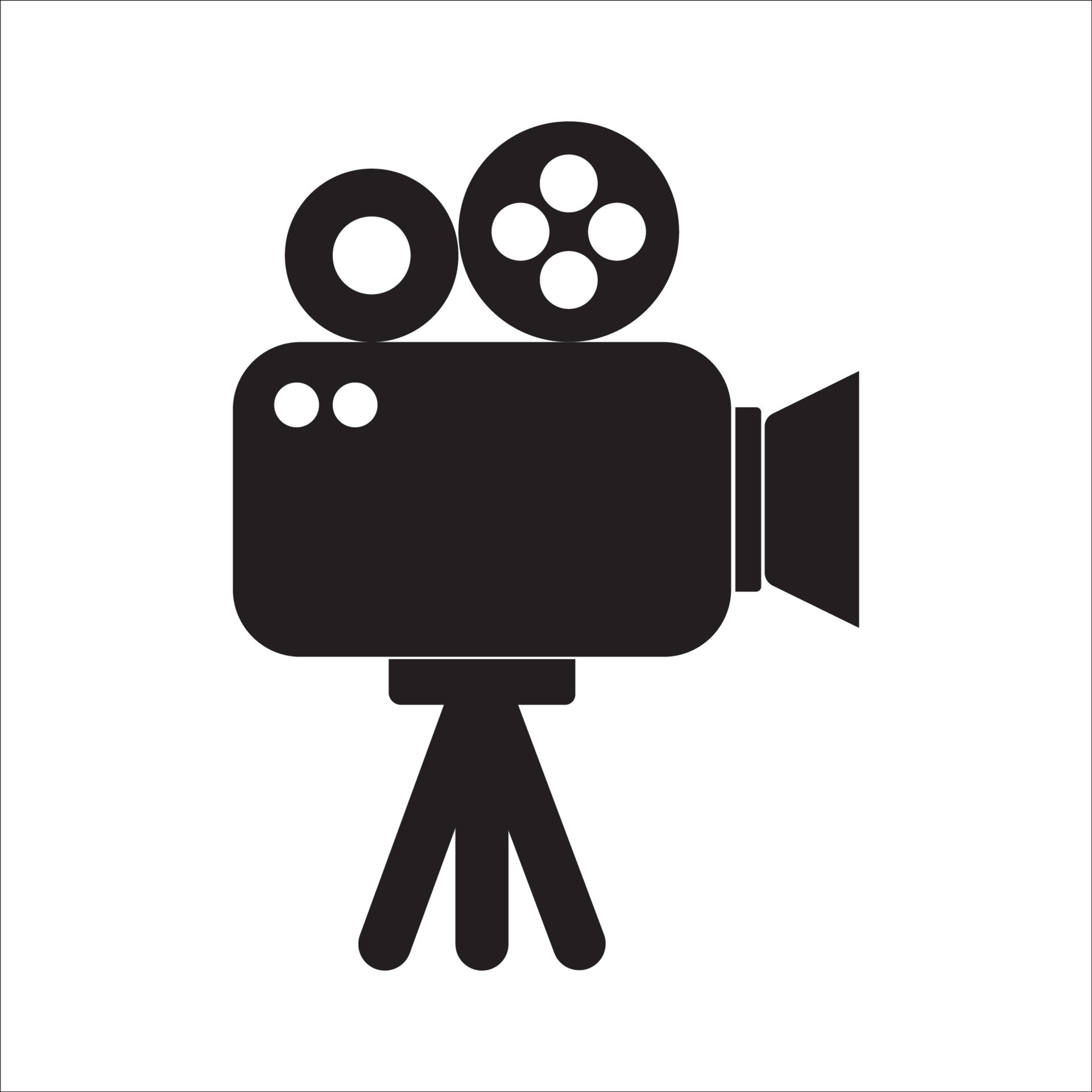 vector image of a video recording camera this vector can be used for