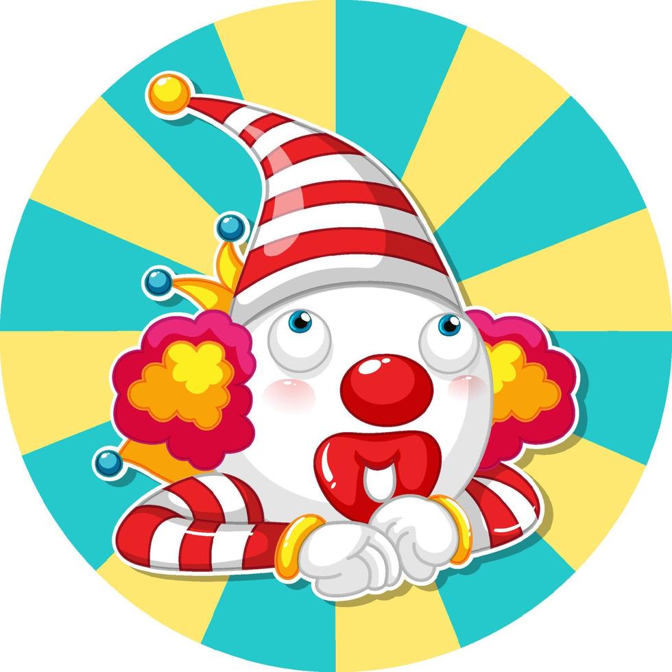 Circus clown colourful icon banner vector