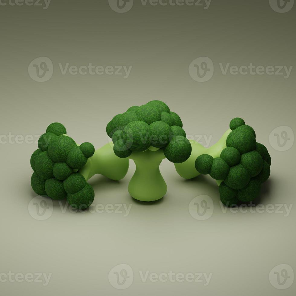 3d rendered broccoli perfect for design project photo