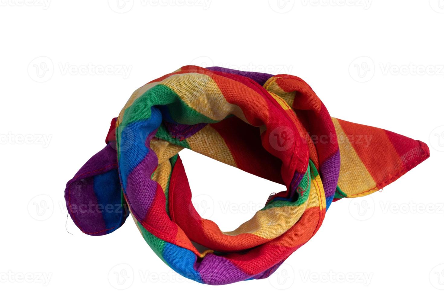 Rainbow pattern handkerchief, LGBTQ concept photo