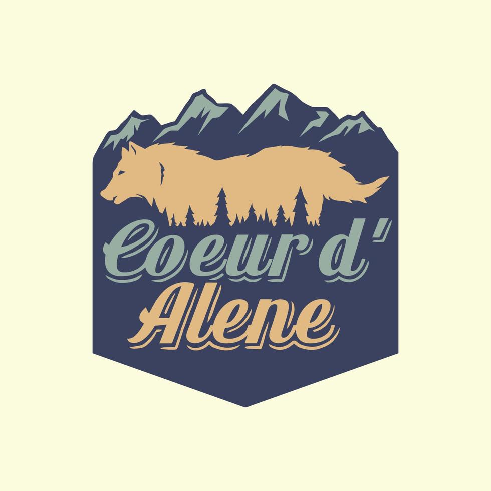 Vector illustration of coeur d'alene