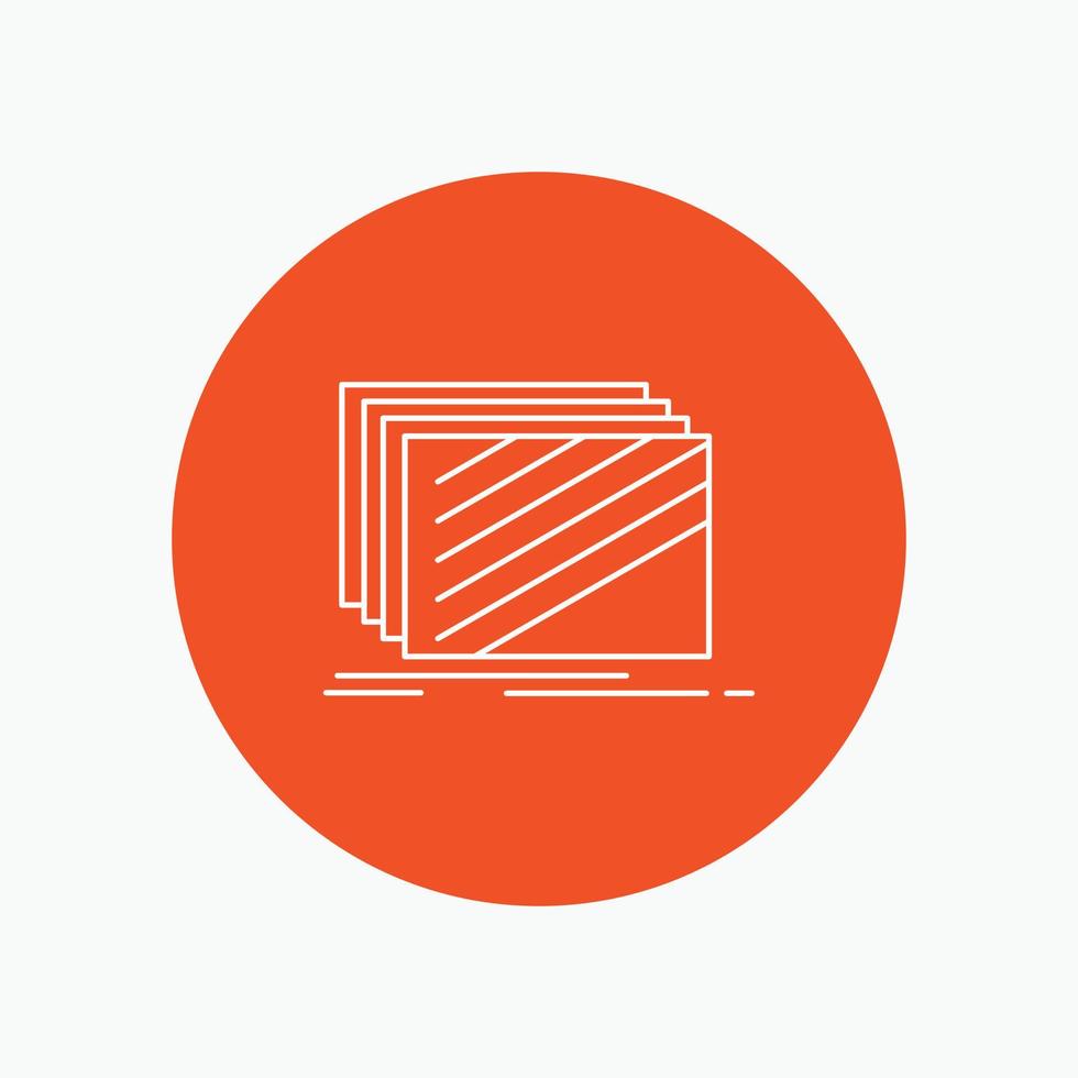 Design. layer. layout. texture. textures White Line Icon in Circle background. vector icon illustration