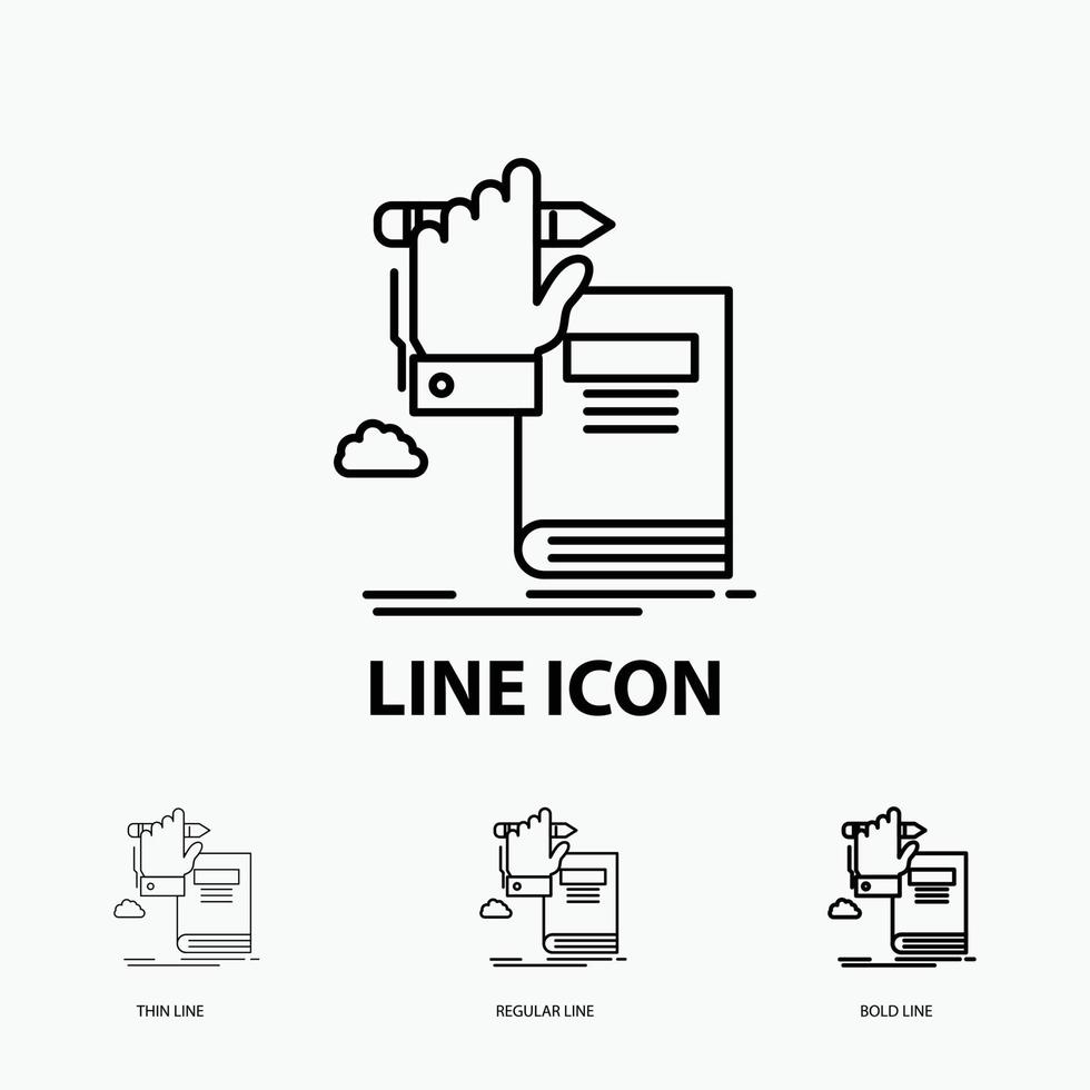 education. knowledge. learning. progress. growth Icon in Thin. Regular and Bold Line Style. Vector illustration