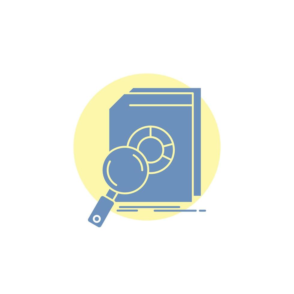 Analysis. data. financial. market. research Glyph Icon. vector