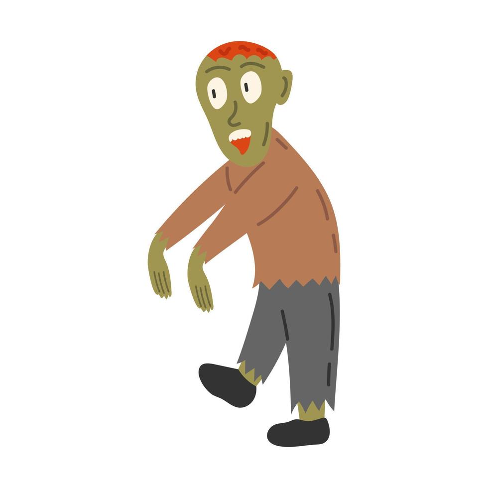 Zombie. Halloween Collection. Flat vector illustration