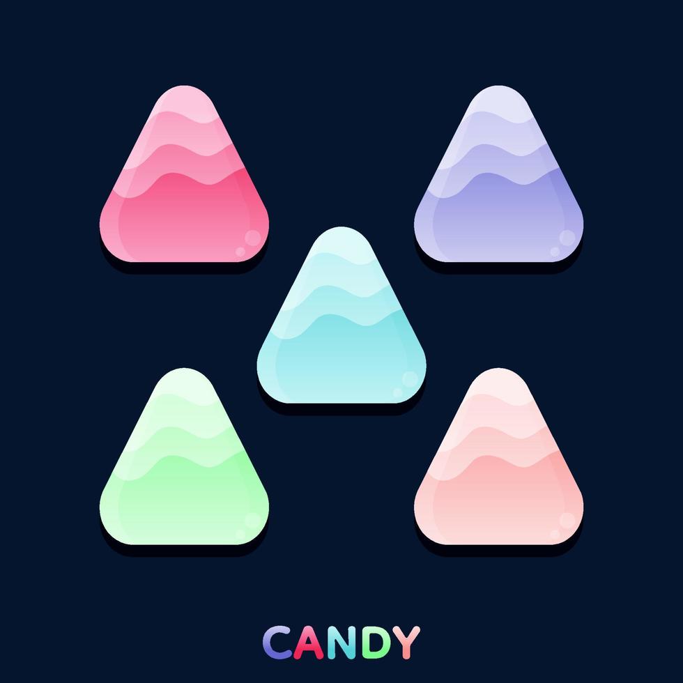 Set of Cute colourful candy, Vector, Illustration. vector