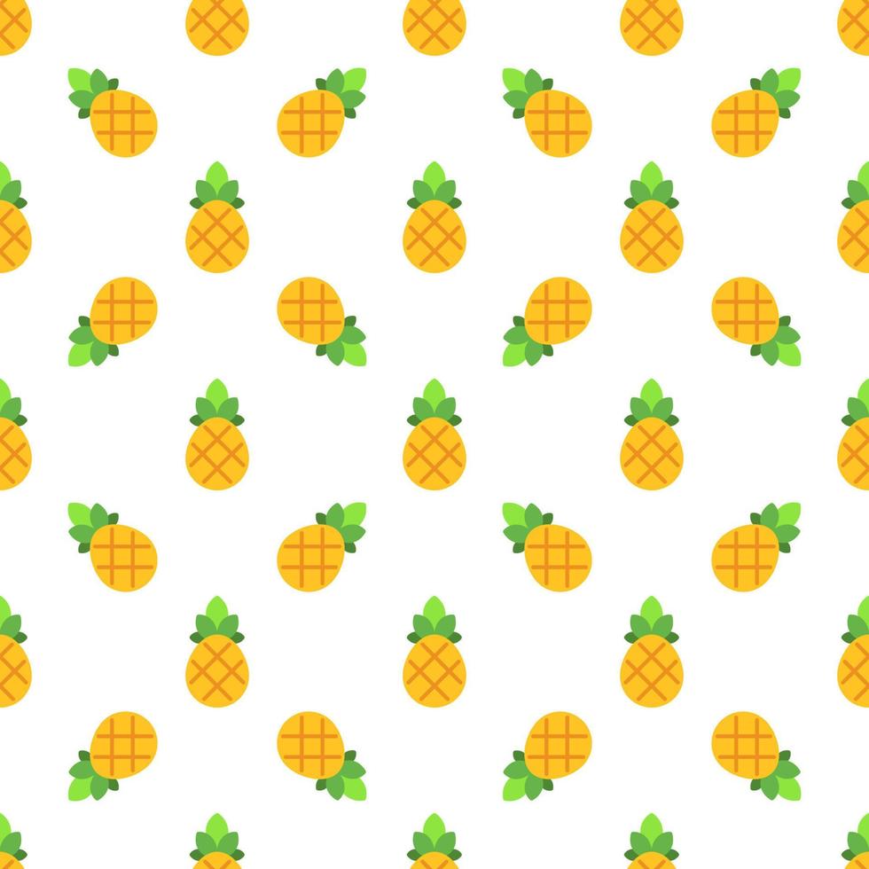 Cartoon pineapple seamless pattern background. vector
