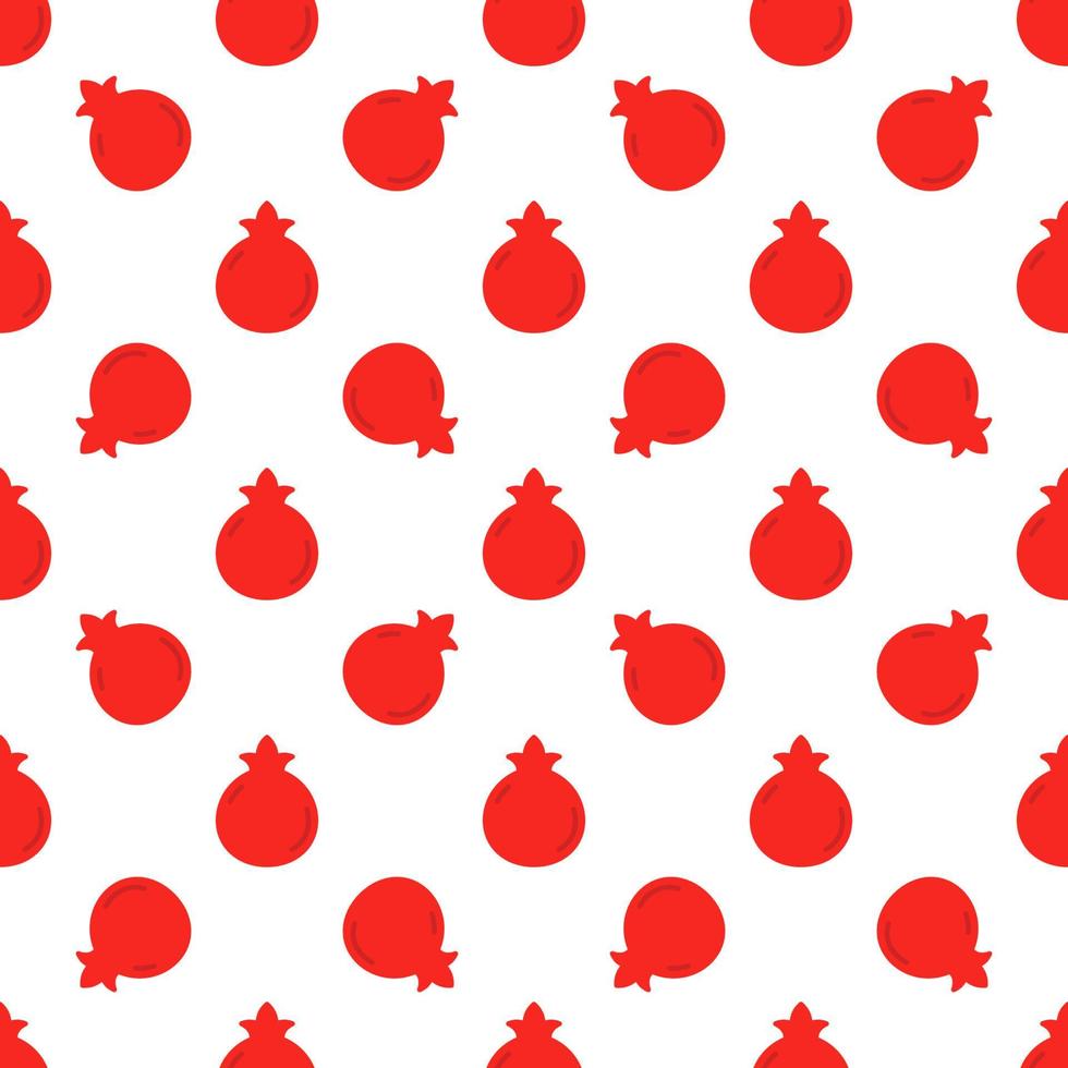 Cartoon pomegranate seamless pattern background. vector