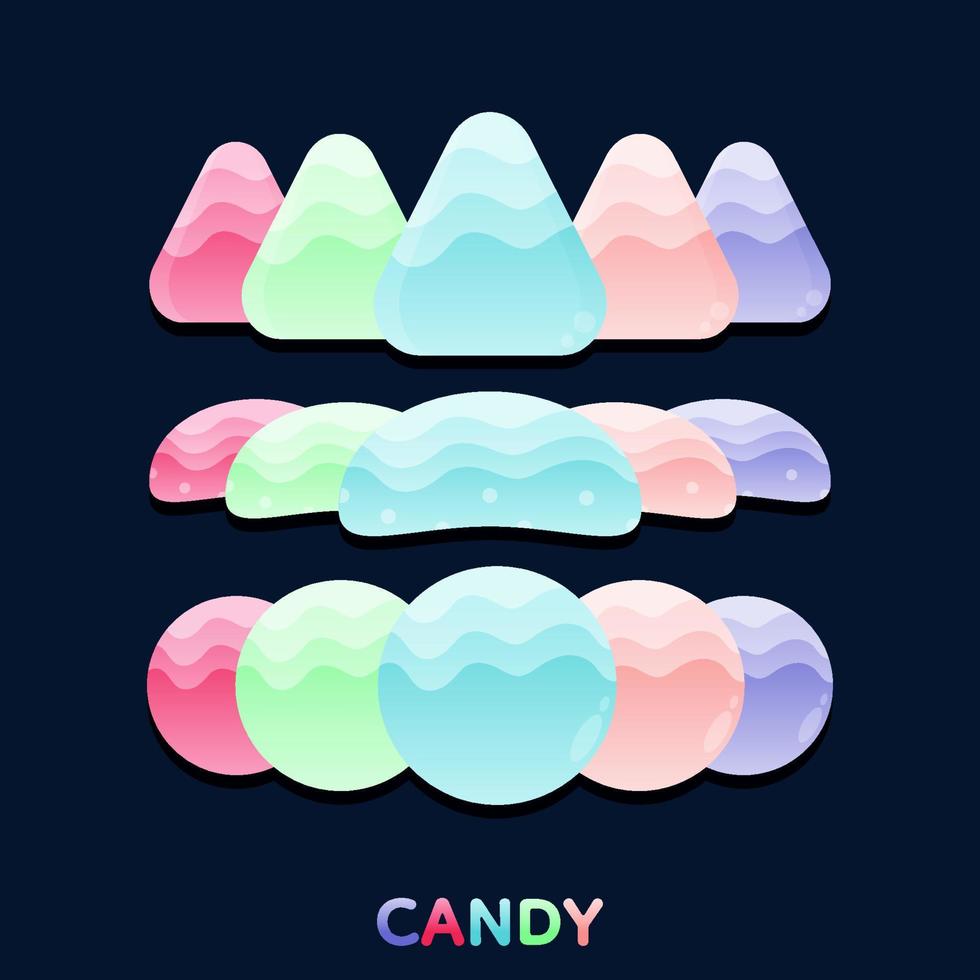 Set of Cute colourful candy, Vector, Illustration. vector