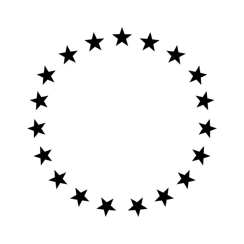 icono de círculo de estrellas vector