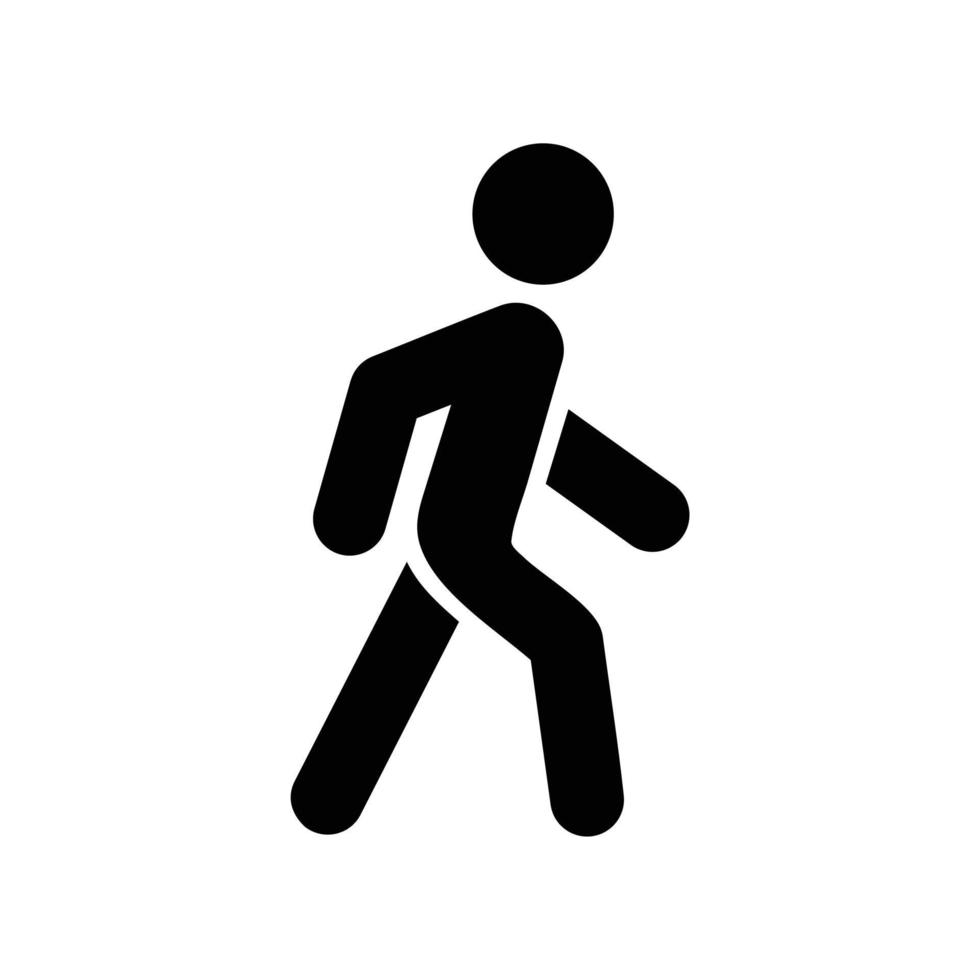 walk flat icon vector