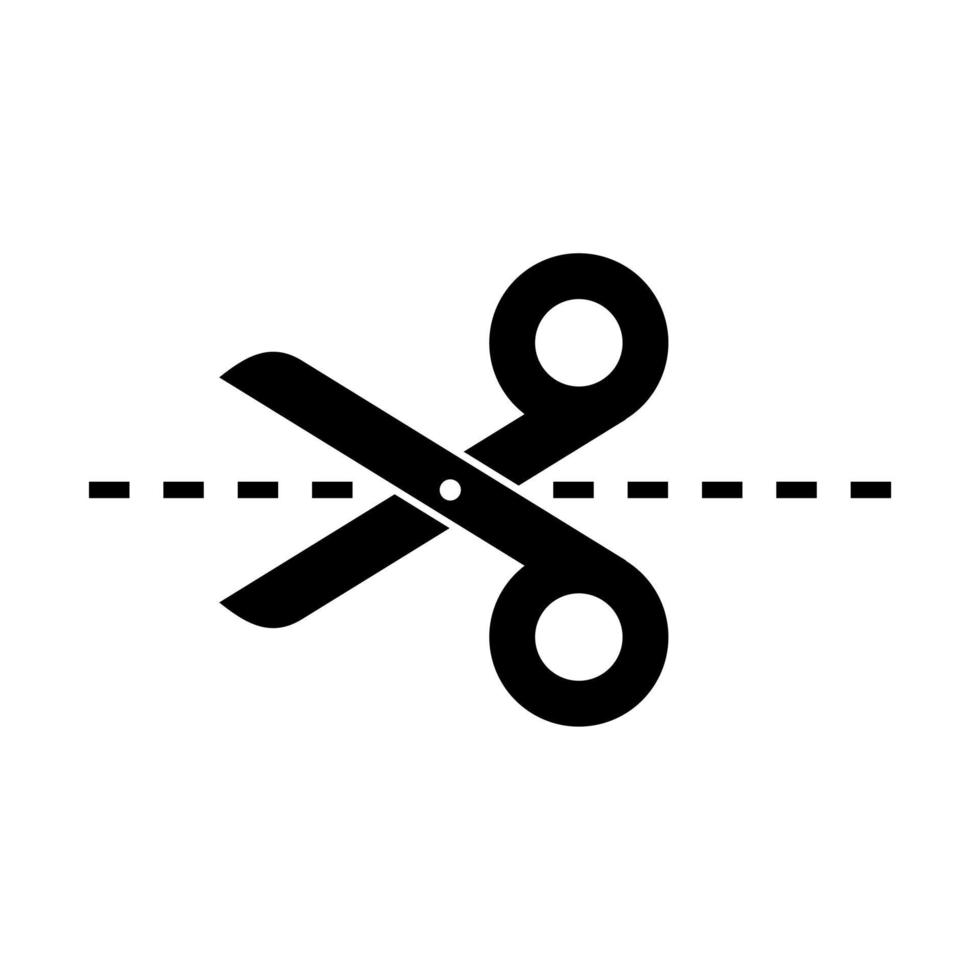 Scissors crop Icon vector