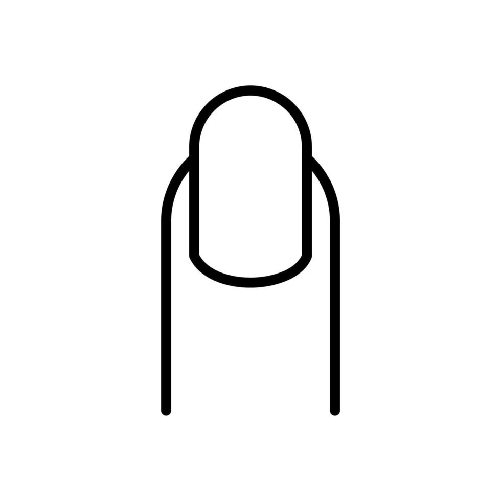 finger nail line icon vector