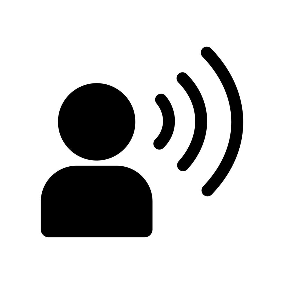 speaking simple icon vector