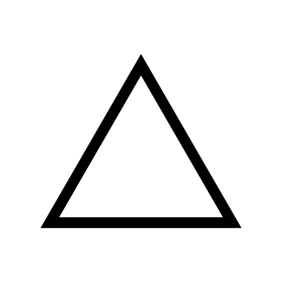 triangle outline icon vector
